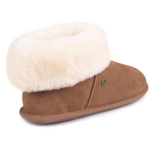 Ladies Albery Sheepskin Slipper Chestnut Extra Image 2